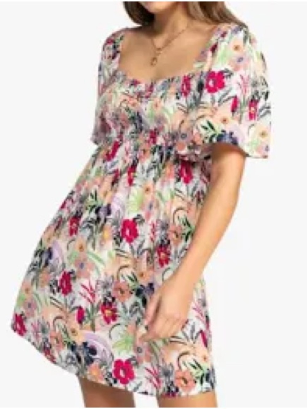 Roxy Golden Dawn Floral Mini Dress